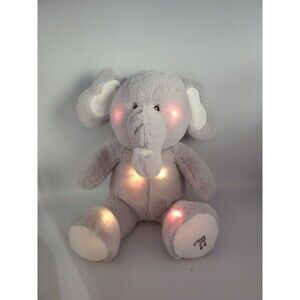 Spark Create Imagine Musical Light Up Color Changing Gray Elephant Plush Toy